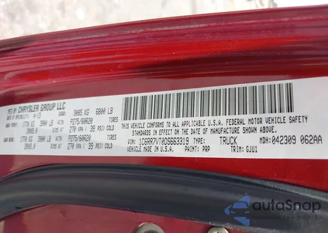 2013 Ram 1500 Laramie from USA, damaged, VIN 1C6RR7VT0DS663319